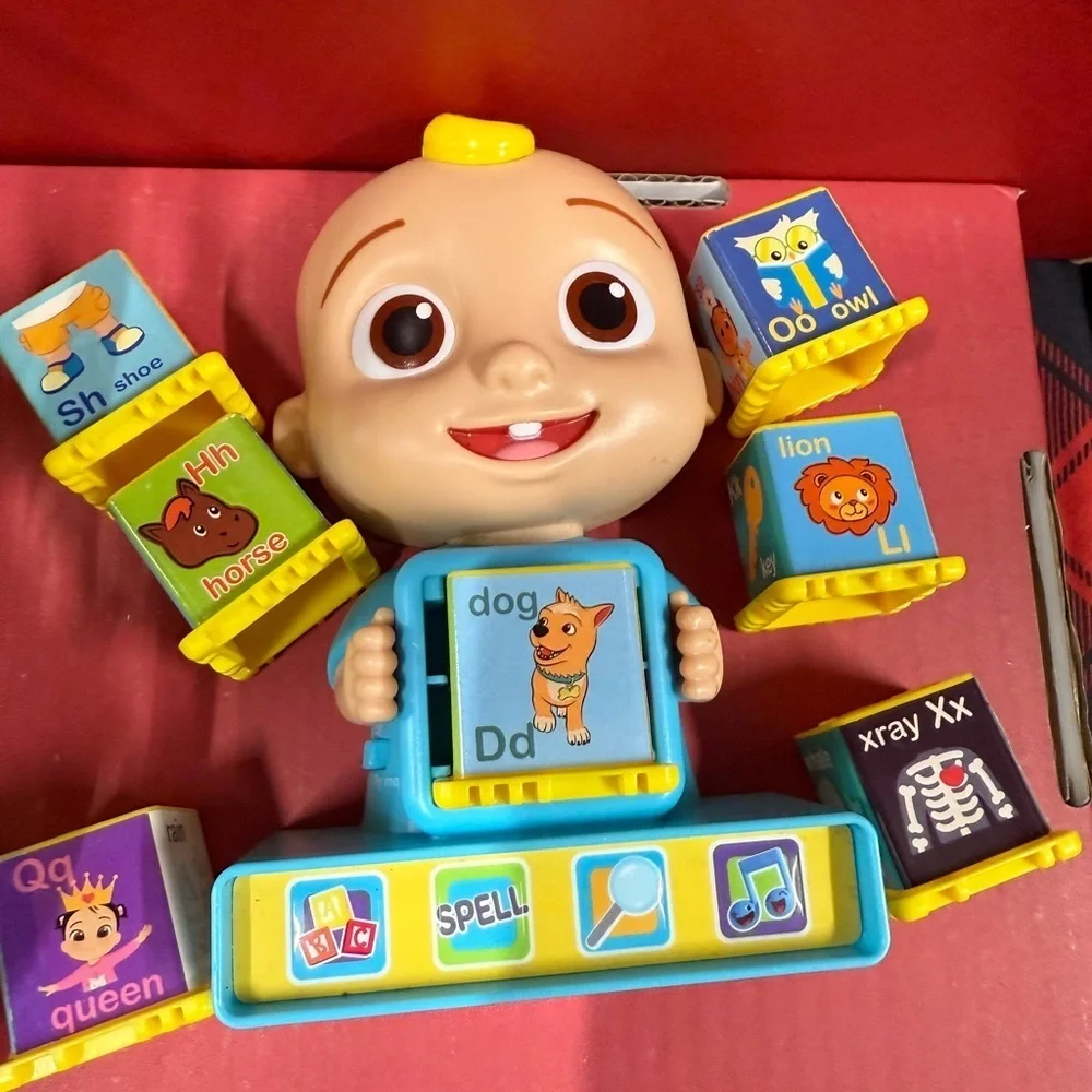 CocoMelon Clear Backpack & JJ Interactive Phonics Toy Set